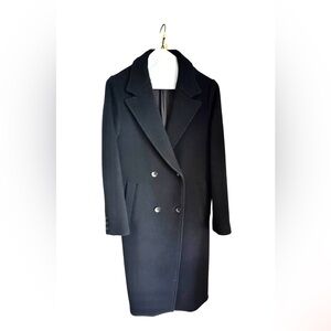 Classic Sophisticated Black Women's Wool Winter Coat